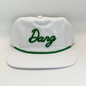 Dirty Word Rope Hat “DANG” Cloth Back Cap - White - $35 MSRP